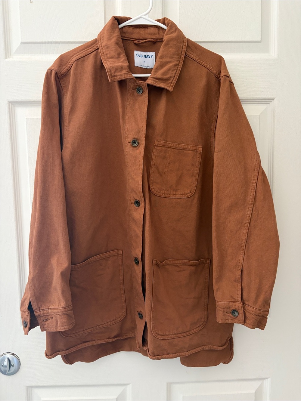 Old Navy Women’s Rust Orange/Brown Cotton Shirt Jacket